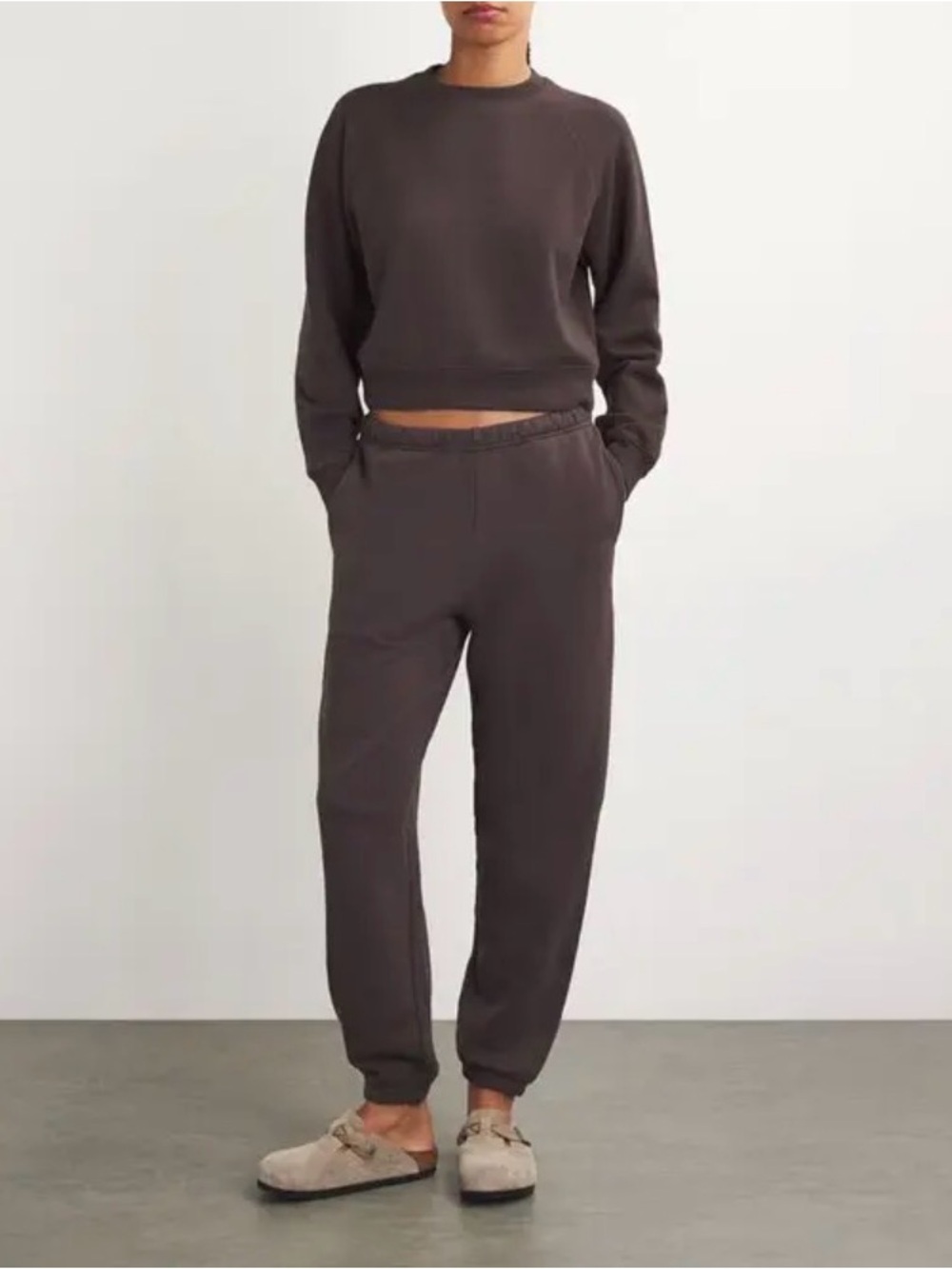 Skims French Terry Cropped Sweatshirt